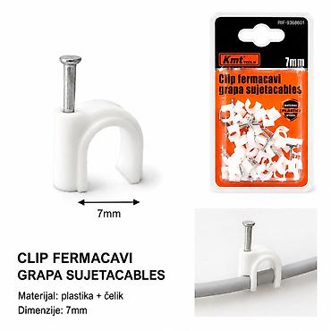 KMT Predivo 9368601 – Kablovski klipsevi sa ekserom, 7 mm (36 kom) -
