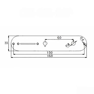 Gitare: CONTROL PLATE TELECASTER 2 BOJE - KOMPLET | Dimenzije su na — 7