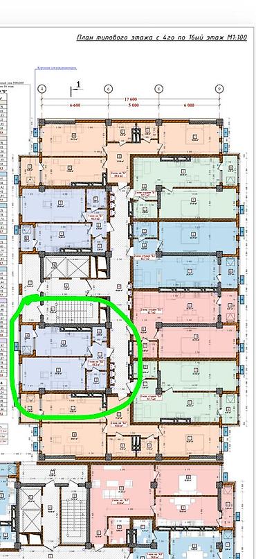 космическая: 2 комнаты, 49 м², Элитка, 15 этаж, ПСО (под самоотделку) — 3