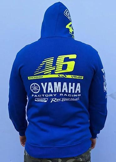 kamel sako: Yamaha MotoGP muška dukserica sa rajsferšlusom – plava - Sportski — 6
