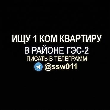 сдаю квартиру гес 2: Ищу 1‑комнатную квартиру в районе ГЭС‑2. Связь: писать в Telegram — — 1