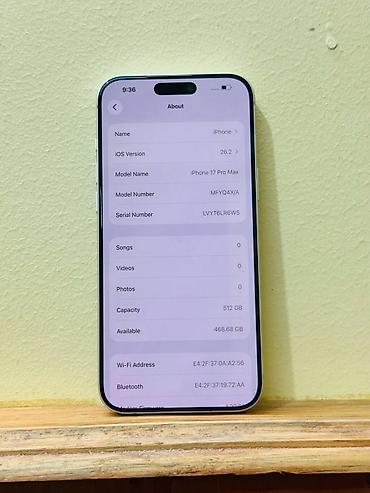 ipad 10 nəsil: IPhone 17 Pro Max, 512 GB, Gümüşü, Face ID — 4