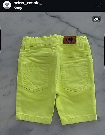 sort: Kenzo Kids şort - Rəng: neon sarı - Model: denim tərzində uşaqlar — 2