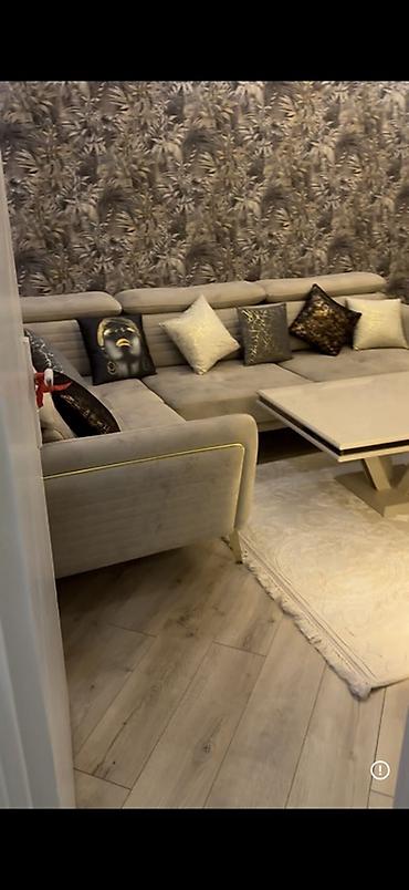 kunc divanar: Künc divan dəsti – müasir dizayn - Rəng: açıq boz (soft-touch parça) — 1