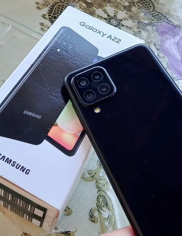 Elektronika: Samsung Galaxy A22 | 64 GB | rəng - Qara | Sensor, Barmaq izi, İki sim kartlı