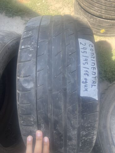 зимние шины 18 размер: Шиналар 245 / 45 / R 18, Жай, Колдонулган, 1 даана, Жеңил унаалар, Continental