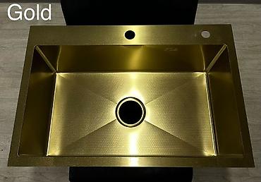 mod: Кухонная мойка, накладная/врезная, цвет Gold. - Материал: нержавеющая — 1