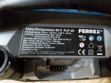 Kompresori za vazduh: FERREX akumulatorski kompresor FLP-20 - Tip: prenosivi — 4