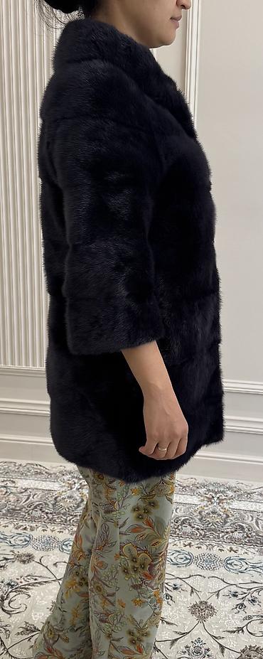 черные часы: Шуба, Норка, По колено, Трансформер, S, XS, 2XL — 5