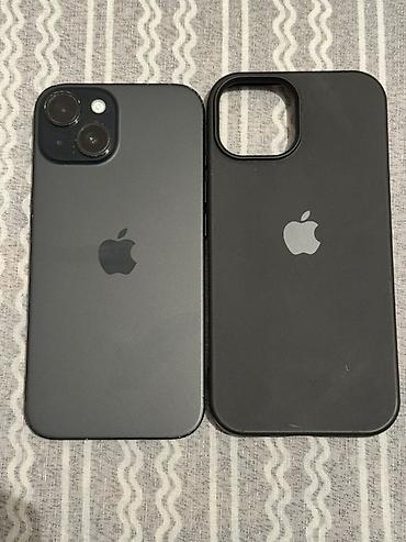 iphone se 2016: IPhone 15, Б/у, 128 ГБ, Черный, Чехол, 79 % — 1