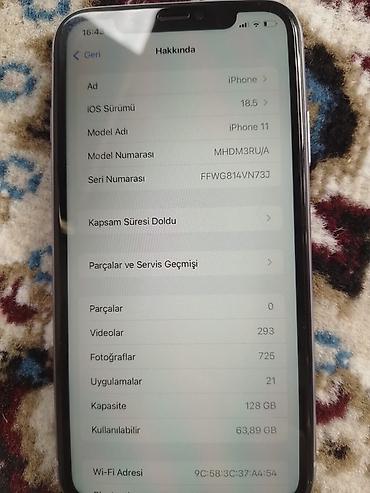 a 10 s: IPhone 11, 128 GB, Ağ, Face ID — 3