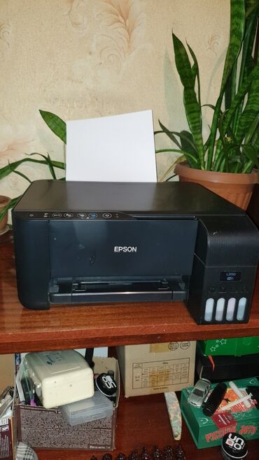 Принтер EPSON L3150.3 в 1 поддерживает печать через wi-fi. Удобен в