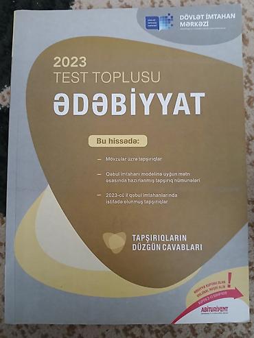 Testlər: DİM 2023 “Ədəbiyyat” Test Toplusu - Dövlət İmtahan Mərkəzinin nəşri - — 1