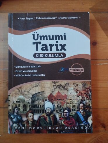 umumi tarix 7 ci sinif pdf 2022: Anar İsayev, Rahim Məcnunov və Muxtar Abbasovun müəllifi olduğu “Ümumi
