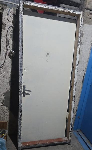 sef qap: Seyf qapi agir şveller olcu 90 sm en 2 uzunu qiymet catdirilma daxil — 1
