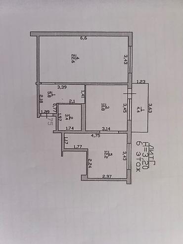 жк молодежный: 2 комнаты, 58 м², Ала-Арча ТРЦ 108 серия, 6 этаж, Евроремонт — 9