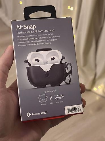 Qulaqcıqlar: AirPods 3 (3-cü nəsil) üçün AirSnap dəri qoruyucu örtük Twelve South — 2