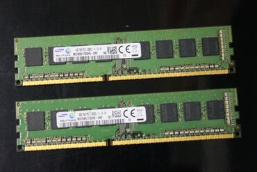 Оперативная память (RAM): Оперативная память, Б/у, Samsung, 4 ГБ, DDR3, 1600 МГц, Для ПК