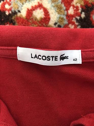 кожаные бу: Поло Lacoste, УниОригинал - Цвет: насыщенно‑красный. - — 3