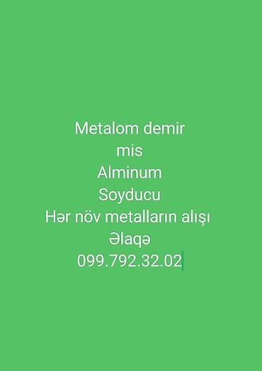 demir dam: Xidmət: metalların qəbulu və alışı - Metalom, dəmir - Mis - Alüminium — 1