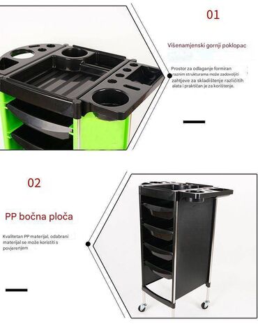 Kancelarijski fiokari: Frizerska kolica s alatima – profesionalni organizator - — 4