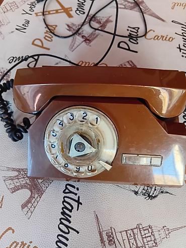 retro gramofon: Stasionar telefon Simli, İşlənmiş, Ünvandan götürmə — 3