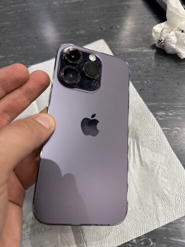 Apple iPhone: IPhone 14 Pro, 256 GB, Deep Purple, Face ID, Sənədlərlə