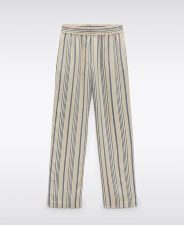 мальчик в полосатой пижаме: Повседневные брюки, Широкие, Вискоза, Высокая талия, Лето, XS (EU 34)