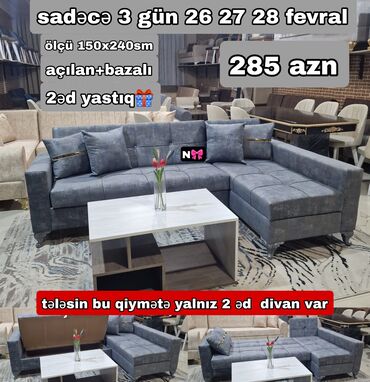 Yataq otağı dəstləri: Künc divan