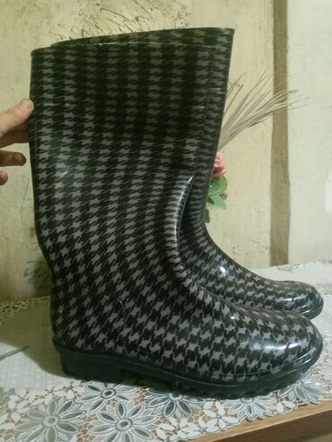 замшевые женские ботинки: Сапоги, Размер: 40, цвет - Черный, Новый