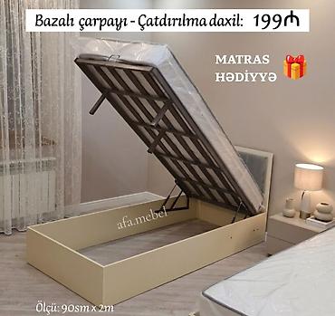 uwag kravati 60: Bazalı çarpayı – ölçü: 90 sm x 2 m • Yüksəldilən mexanizmli baza — 1