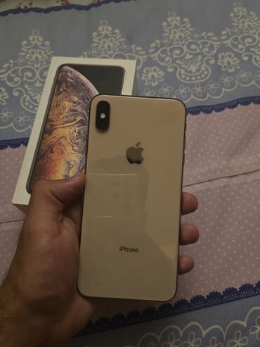 Apple iPhone: IPhone Xs Max, 64 GB, Qızılı, Simsiz şarj, Face ID