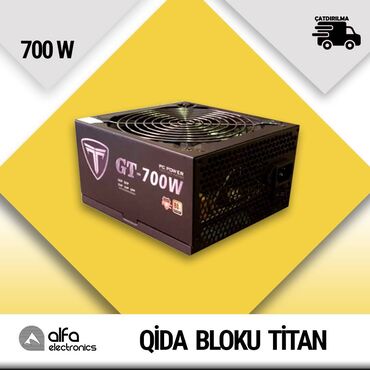 33 watt adapter: Qida bloku “700 watt Titan”