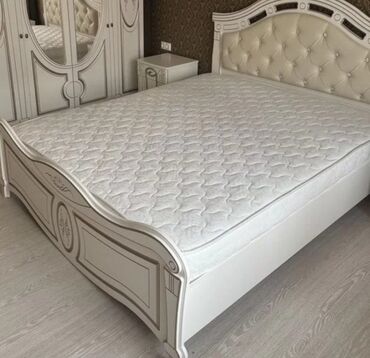 колыбели для новорожденных: Двуспальная кровать, С матрасом, Дерево, длина - 215 см