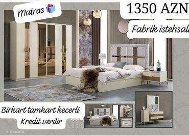 Yataq otağı dəstləri: İkinəfərlik çarpayı, Tumba, Dolab, 2 tumba, Azərbaycan, Yeni — 8