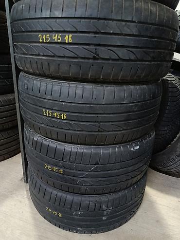 шины 215 45 18: Шины 215 / 45 / R 18, Лето, Б/у, Комплект, Легковые — 1