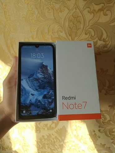 Xiaomi: Xiaomi Redmi Note 7, 64 GB, rəng - Qara, 
 Barmaq izi, İki sim kartlı, Face ID