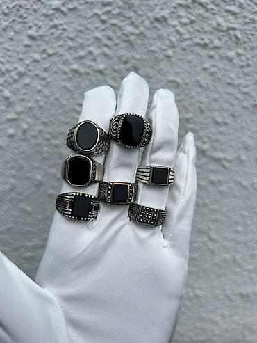 серебро с: Мужские перстни с черными вставками - Модельный ряд: несколько — 4