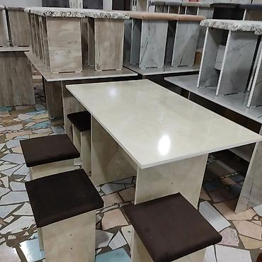 table study: Кухонный стол и стул, Новый, Бесплатная доставка, цвет - Бежевый — 2