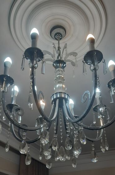 lyusturlar: Çılçıraq, 8 lampa, Xrustal