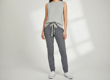spodnie biale stradivarius: Material trousers for women, size S