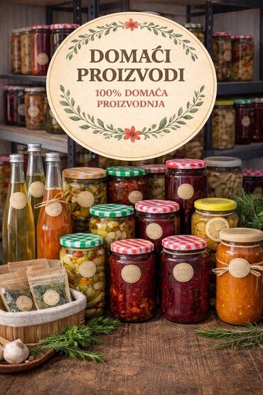 Povrće, voće: Domaći proizvodi – zimnica, džemovi, sirupi i čajevi (cene od 300 din) — 1