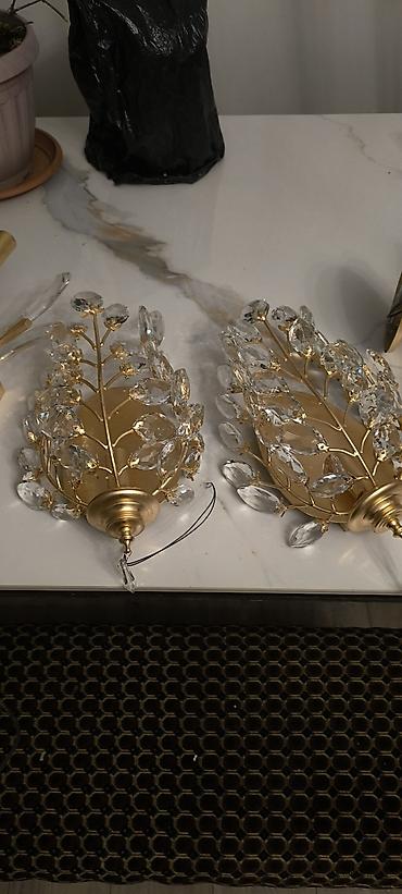 Люстры: Набор светильников в классическом стиле, золото/кристалл Состав: - — 4