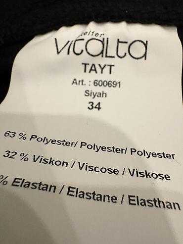 baletanke kožne: Vitalta ženske helanke – model TAYT, art. 600691 - Boja: crna (Siyah) — 2