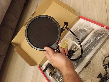 mikrofon qiymetleri: Professional Recording Stand Microphone + Sound Card dəsti Studiyada — 4