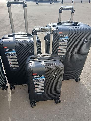 Çamadanlar: Sərnişin çamadan dəsti – Billa model - Ölçülər: 3’lük dəst (böyük — 25