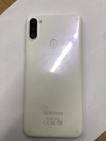 Samsung: Samsung Galaxy A11, Б/у, 32 ГБ, цвет - Белый, 1 SIM, 2 SIM, eSIM