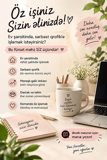 evde online iş: 📱 Telefonunuzla idarə edə biləcəyiniz iş imkanı! Gününüzü özünüz — 1