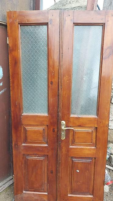 qapi ucun setkalar: İkili taxta qapı qoşa açılan hun 2m en 1m cercive ve s var — 1