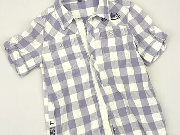 długa koszula w kratę zara: Shirt 12 years, condition - Good, pattern - Cell, color - Purple